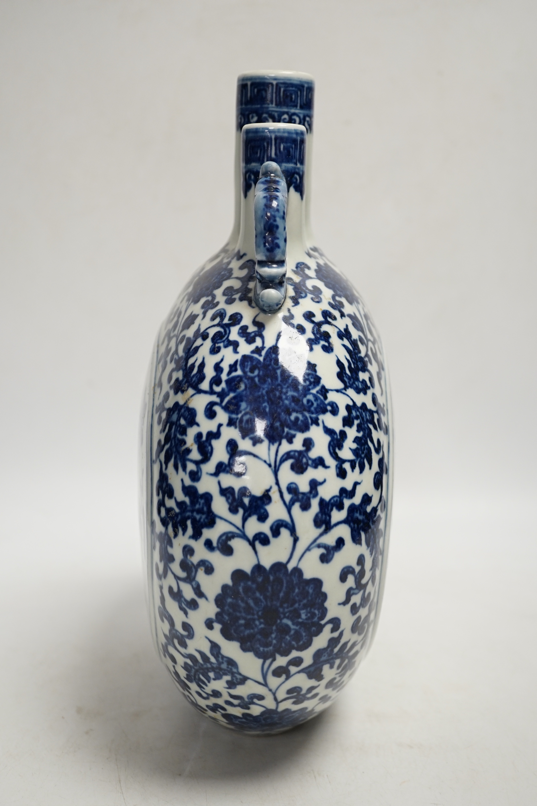 A Chinese blue and white moonflask, 28.5cm high